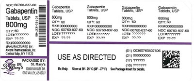 60760-837 (Gabapentin 60760 837 60)